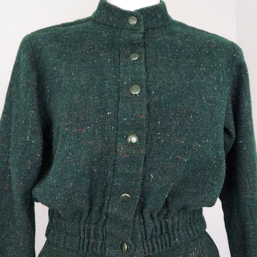 Vintage Handmade 2 Piece Pantsuit Green